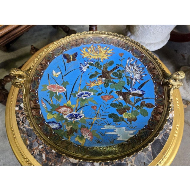 19th Century Asian Cloisonné Cup on Gilt Bronze Foot For Sale - Image 6 of 9