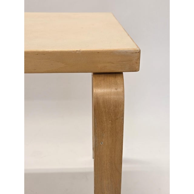 Cream Vintage L-Legged Table by Alvar Aalto for Artek, 1960s For Sale - Image 8 of 15