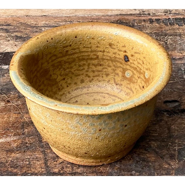 Vintage Original Studio Pottery Speckled Bowl For Sale - Image 12 of 12