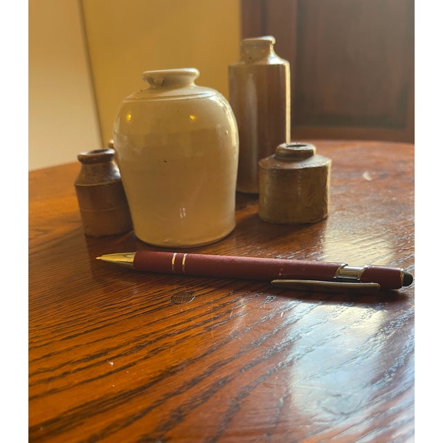 Pair of Victorian Cream-Glazed Stoneware Jars With Capacity Marks For Sale - Image 12 of 12