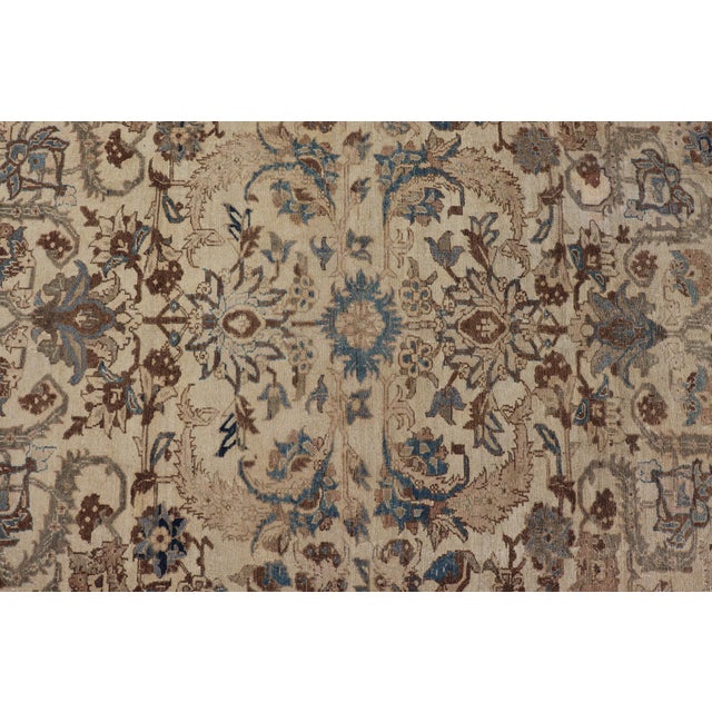 Antique Persian Bakhtiari Rug With Ivory Field and Figural Garden Design For Sale - Image 4 of 15