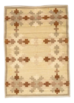 Scandinavian Modern Flat Weave Rug, 1970s
