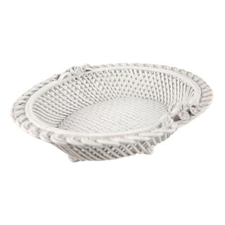 Vintage Ceramic Bowl with Braided Effect from Capodimonte For Sale