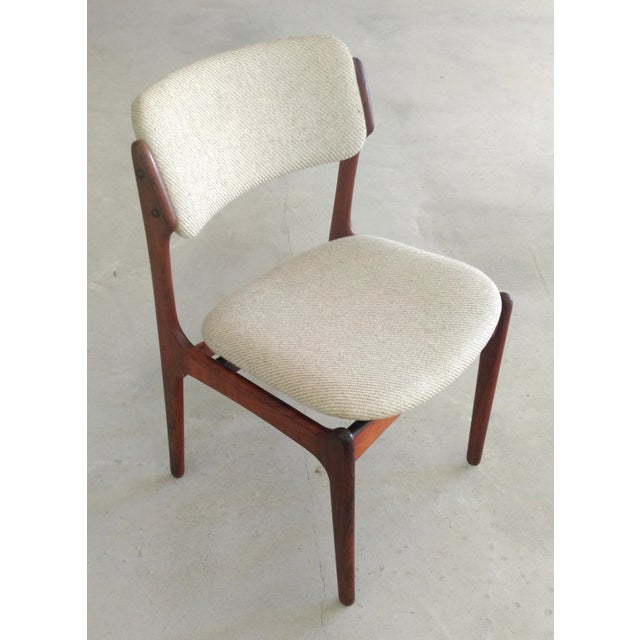 1960s Danish Rosewood Dining Chairs by Erik Buch for Odense Maskinsnedkeri / O.D. Møbler, Restored with Customizable Reupholstery, 1960s, Set of 4 For Sale - Image 5 of 13