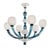 A luxury lighting solution with a distinctly modern style, this glass chandelier belongs to the Gritti Collection...