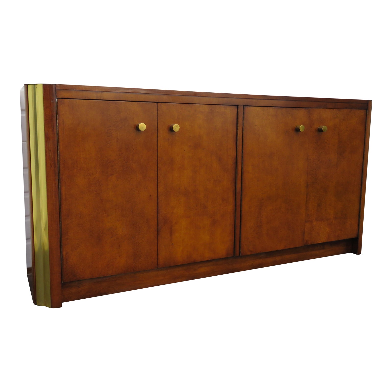 Hollywood Regency Long Credenza Sideboard Buffet Server Tv Console