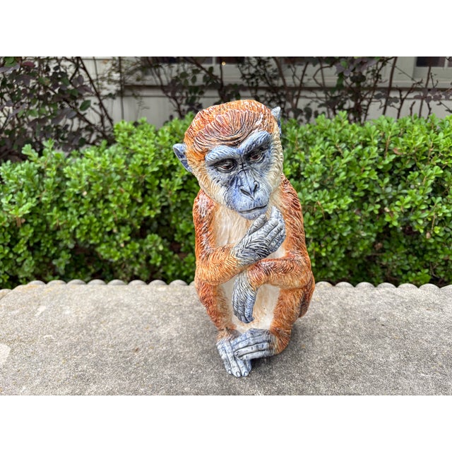 1960s 1960s Italian Glazed Ceramic Monkey Stamped Ronzan For Sale - Image 5 of 10
