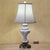 Vintage Italian Capodimonte Style Porcelain Table Lamp With Scrollwork & Bronze-Tone Base For Sale In Washington DC - Image 6 of 18