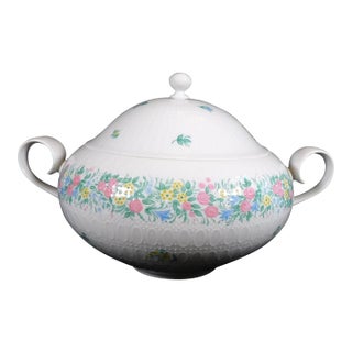 1950s Signed Rosenthal Bjorn Wiinblad Covered Casserole Dish in Romanze For Sale