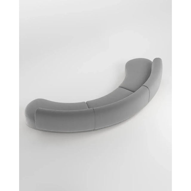Not Yet Made - Made To Order Collector Curved Hug Sofa in Light Grey by Ferrianisbolgi For Sale - Image 5 of 5