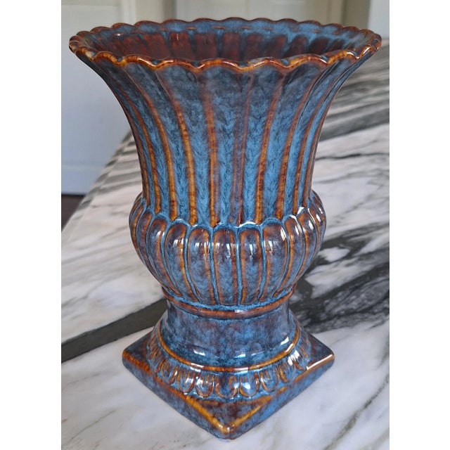 Ceramic Vintage Ceramic Urn Shaped Cachepot For Sale - Image 7 of 7