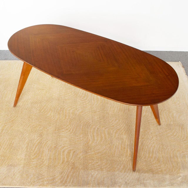 Blond Walnut Table by Vittorio Dassi, 1960s For Sale - Image 10 of 11