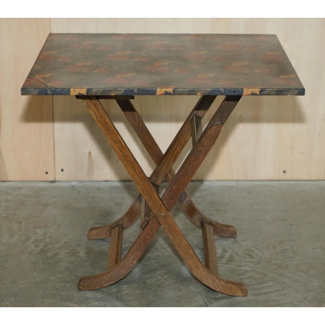 English Mid-Century Modern Oak Folding Tables, Set of 2 For Sale - Image 12 of 15