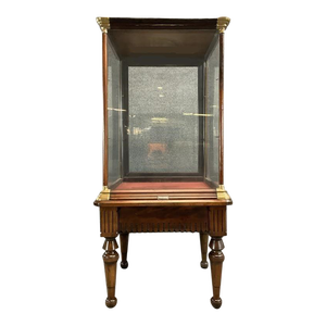 Antique C F Prentice Mercantile Federal Pedestal Display Cabinet Showcase Vitrine