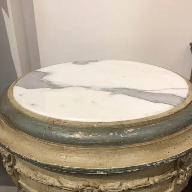 Wood Italian Hand-Carved Wooden Side Table For Sale - Image 7 of 12