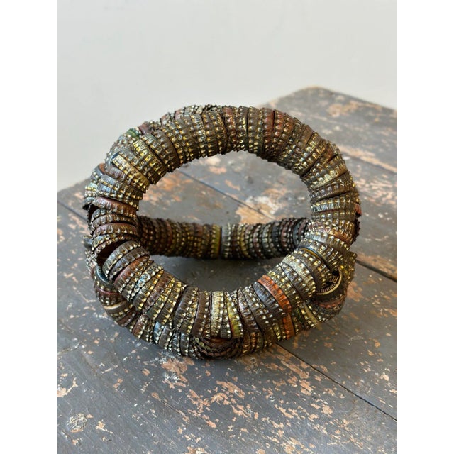 Vintage Folk Art Bottle Cap Sculptural Basket, Circa 1930s/40s For Sale - Image 12 of 12