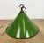 British Industrial Green Enamel Factory Pendant Lamp, 1950s For Sale - Image 11 of 17