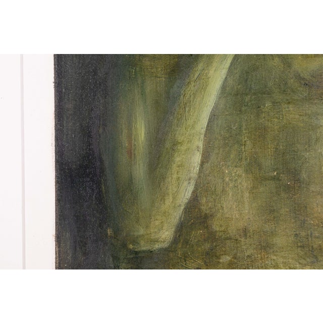 Barbara Goodman for Betty Signed Abstract Figurative Oil Painting on Paper 1994 For Sale - Image 4 of 9
