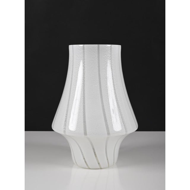 Silver Mid-Century Italian Mushroom-Shaped Table Lamp in Murano Glass, 1970s For Sale - Image 8 of 18