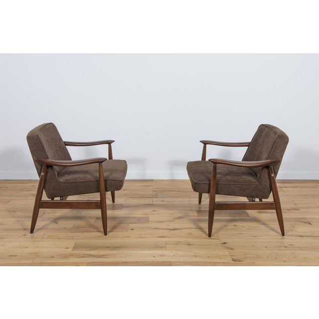 Set of GFM-87 Armchairs by Juliusz Kedziorek for Gościcińskie Furniture, 1960s For Sale - Image 4 of 18