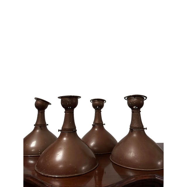 Holophane Vintage Industrial Glass Enamel Wall or Ceiling Light from Holophane, 1930s For Sale - Image 4 of 6