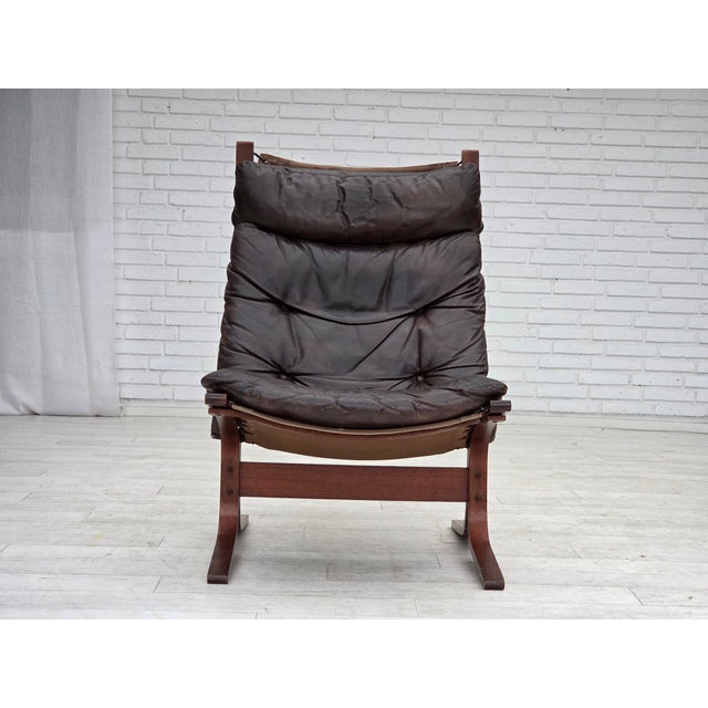 Norwegian Siesta Lounge Chair in Leather by Ingmar Relling for Westnofa, 1970s For Sale - Image 9 of 18