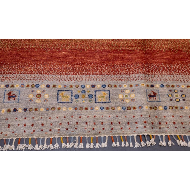Contemporary Gabbeh Rug 6'8'' X 9'7'' For Sale - Image 4 of 12