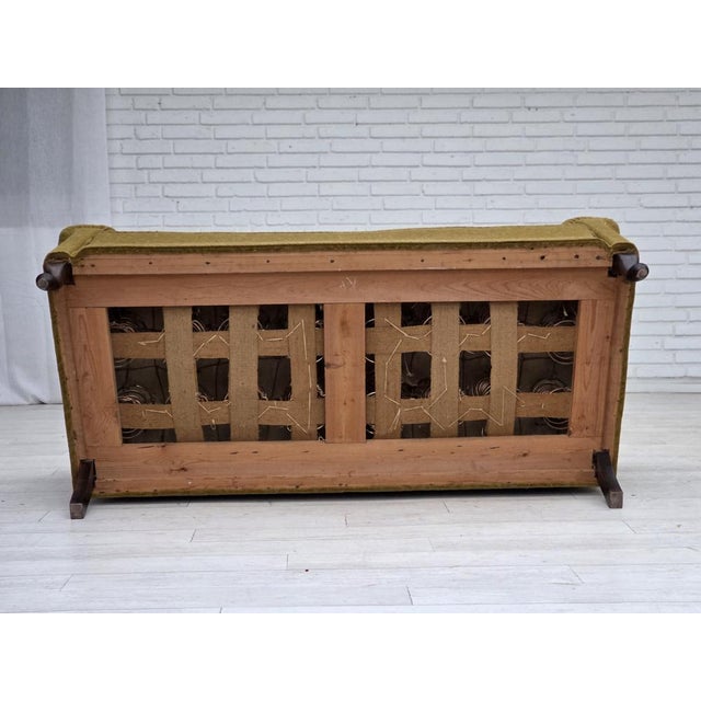 Danish 2-Seater Sofa in Green Wool, 1950s For Sale - Image 12 of 18