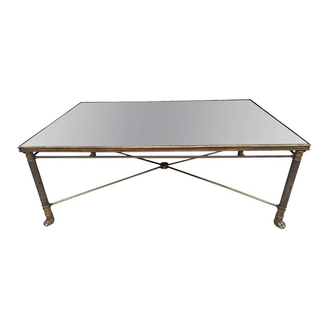 1940s Italian Neoclassical Style Bronze Cocktail Table For Sale