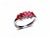 Art Deco 14K White Gold Ruby 5 Stone Diamond Band Estate Ring For Sale - Image 3 of 3