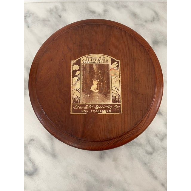 Vintage California Redwood Bowl Standard Specialty Co. San Francisco For Sale - Image 4 of 6