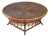 Mid 20th Century Mid Century Bohemian Round Woven Bamboo Rattan Coffee Table 38" For Sale
