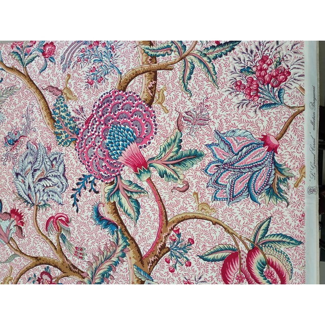 French Braquenie Pierre Frey "Le Grand Corail" Fabric Piece 34" X 54" For Sale - Image 3 of 12