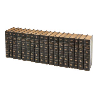 Antique 19th Century Books - Fine Leather Bindings - Set of Novels by Charles Dickens - 18 Volumes For Sale