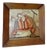 The Tired Gardener Framed Tile by Gio Ponti for Richard-Ginori San Cristoforo, Italy, 1920s For Sale