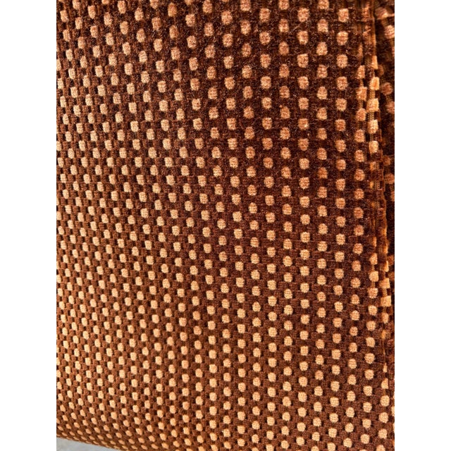 Brown Swivel Chairs in Velour Fabric, Italy, 1970s, Set of 4 For Sale - Image 8 of 9