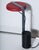 Post-Modern Table Lamp by Ron Rezek, circa 1980. Featuring counterbalance design with round Red perforated enameled (9D)...