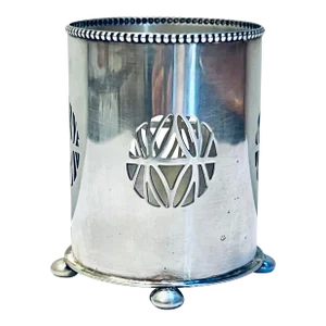 Antique Israel Freeman & Sons (i.f.s. Ltd.) Silver Plate Vanity Display, Makeup or Cigarette Holder