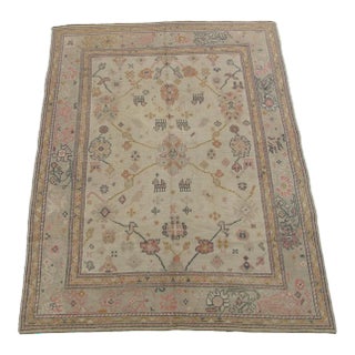 Antique Oushak Rug 9.10x6.0 For Sale
