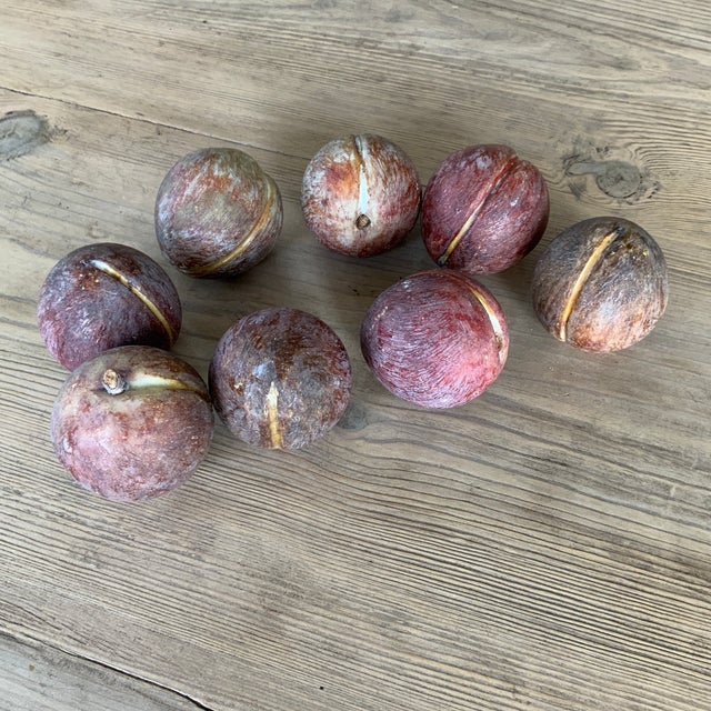 Gorgeous vintage Italian alabaster stone purple plums …. So realistic you’d think they were found in the orchard under the...
