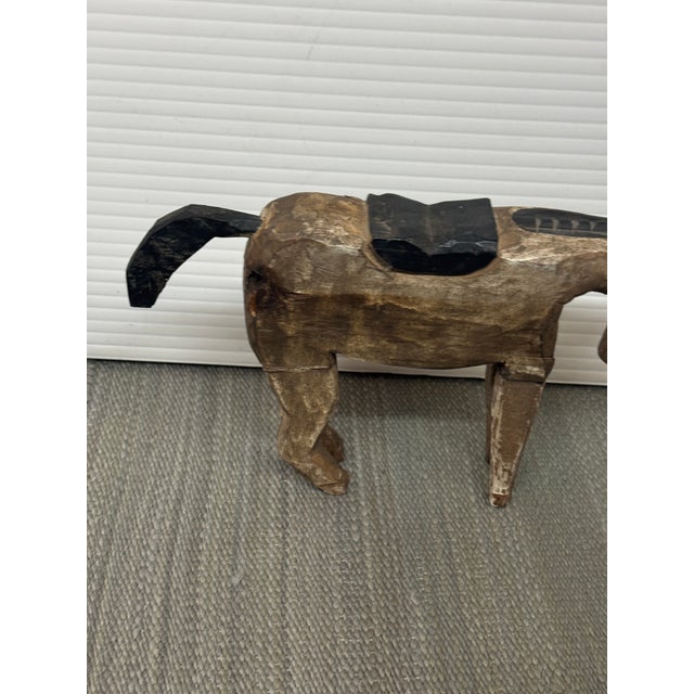Wood Hand-Carved Wooden Horse Sculpture, Vintage For Sale - Image 7 of 12