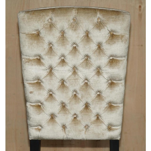 Chesterfield Dining Chairs in Tufted Velvet Upholstery from Fendi Casa, Set of 4 For Sale - Image 10 of 18