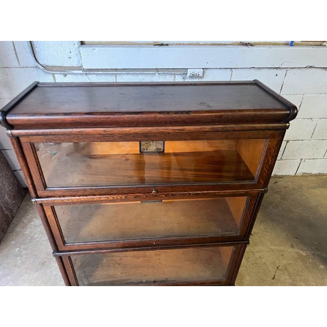 Early 20th Century Globe -Wernicke Antique Tiger Oak Five Stacking Bookcase/ Lawyer Bookcase For Sale - Image 12 of 18