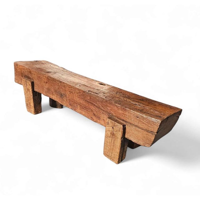 Brutalist Oak Coffee, 1960s For Sale - Image 16 of 18