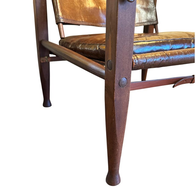 Mid-Century Modern Safari Chair by Kaare Klint for Rud. Rasmussen, Denmark, 1950s For Sale - Image 3 of 11