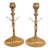 Pair of Antique Gilt Brass Candlesticks With Crucifix Figures For Sale