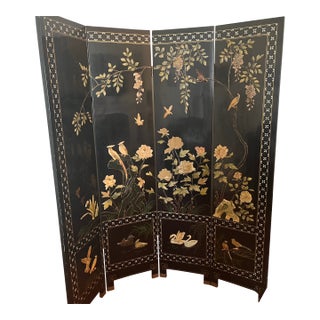 Authentic Mid-Century Chinese Lacquer Divider For Sale