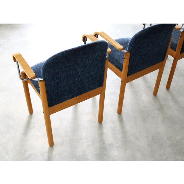 Mid-Century Modern Vintage Armchair from Kinnarps, Sweden, 1980s, Set of 3 For Sale - Image 3 of 8