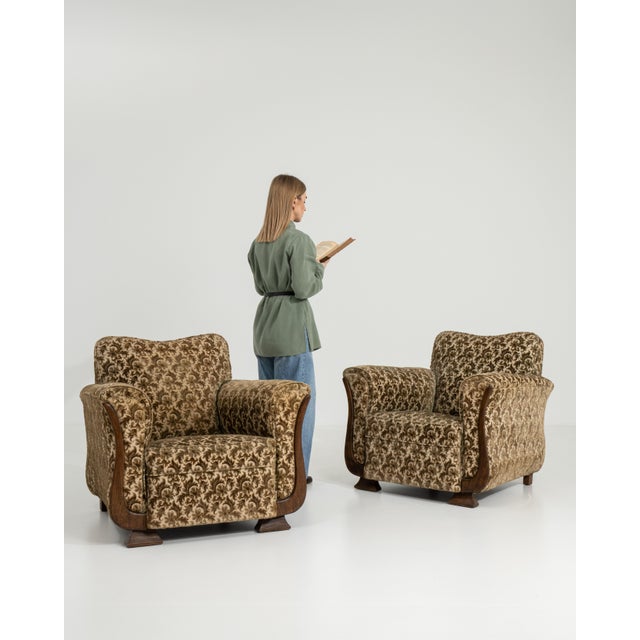 Pair of Art Deco Armchairs, Antique, France, Early 20th Century For Sale - Image 11 of 14