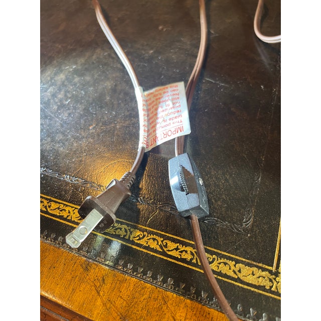 Late 20th Century English Style One-Light Metal Table Lamp With Metal Shade. 31”x11” Painted Black and Antique Brass For Sale - Image 9 of 12